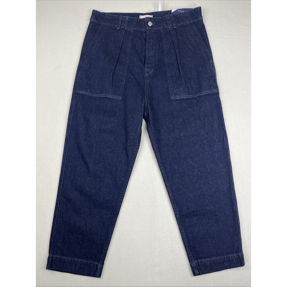 NWT Sundry Anthropologie Dark Blue Paperbag Cargo Jeans Women 31 PS21-W7-N83